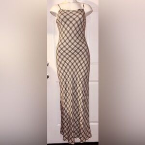 NWT The Workshop Plaid Maxi Dress Women’s size Large